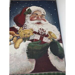American Weavers Santa Claus Brings Presents Throw Blanket Afghan 52”x 47”